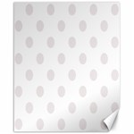 Polka Dots - Pastel Pink on White Canvas 16  x 20 
