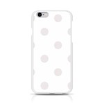 Polka Dots - Pastel Pink on White Apple iPhone 6/6S Silicone Case (Transparent)