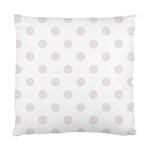 Polka Dots - Pastel Pink on White Standard Cushion Case (One Side)