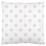 Polka Dots - Pastel Pink on White Large Cushion Case (One Side)