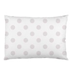 Polka Dots - Pastel Pink on White Pillow Case (One Side)