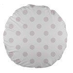 Polka Dots - Pastel Pink on White Large 18  Premium Round Cushion