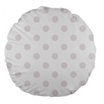 Polka Dots - Pastel Pink on White Large 18  Premium Flano Round Cushion