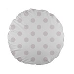 Polka Dots - Pastel Pink on White Standard 15  Premium Round Cushion