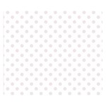 Polka Dots - Pastel Pink on White Double Sided Flano Blanket (Small)