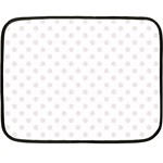 Polka Dots - Pastel Pink on White Fleece Blanket (Mini)