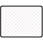 Polka Dots - Pastel Pink on White Fleece Blanket (Large) (One Side)