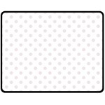 Polka Dots - Pastel Pink on White Double Sided Fleece Blanket (Medium) (Two Sides)
