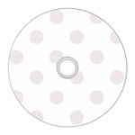 Polka Dots - Pastel Pink on White CD Wall Clock