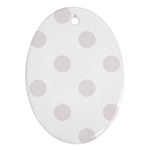 Polka Dots - Pastel Pink on White Ornament (Oval)