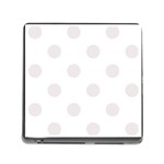 Polka Dots - Pastel Pink on White Memory Card Reader (Square)