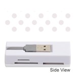 Polka Dots - Pastel Pink on White Memory Card Reader (Stick)