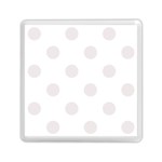 Polka Dots - Pastel Pink on White Memory Card Reader with Storage (Square)