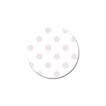 Polka Dots - Pastel Pink on White Golf Ball Marker