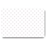 Polka Dots - Pastel Pink on White Large Doormat