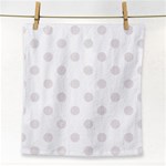 Polka Dots - Pastel Pink on White Face Towel