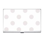 Polka Dots - Pastel Pink on White Business Card Holder