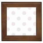 Polka Dots - Pastel Pink on White Framed Tile