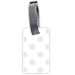 Polka Dots - Pastel Pink on White Luggage Tag (Two Sides)