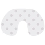 Polka Dots - Pastel Pink on White Travel Neck Pillow
