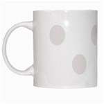 Polka Dots - Pastel Pink on White White Mug