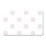 Polka Dots - Pastel Pink on White Magnet (Rectangular)