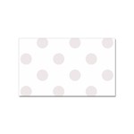 Polka Dots - Pastel Pink on White Sticker (Rectangular)