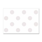 Polka Dots - Pastel Pink on White Sticker A4 (100 pack)