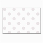 Polka Dots - Pastel Pink on White Postcard 4 x 6  (Pkg of 10)