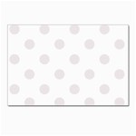 Polka Dots - Pastel Pink on White Postcard 5  x 7 