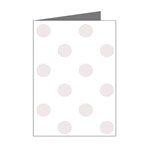 Polka Dots - Pastel Pink on White Mini Greeting Card