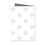 Polka Dots - Pastel Pink on White Mini Greeting Cards (Pkg of 8)
