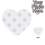 Polka Dots - Pastel Pink on White Multi-purpose Cards (Heart)