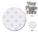 Polka Dots - Pastel Pink on White Multi-purpose Cards (Round)
