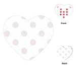 Polka Dots - Pastel Pink on White Playing Cards (Heart)