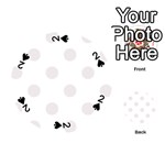 Polka Dots - Pastel Pink on White Playing Cards 54 (Round)
