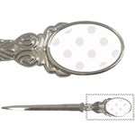 Polka Dots - Pastel Pink on White Letter Opener