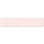 Polka Dots - White on Misty Rose Pink Flano Scarf (Small)