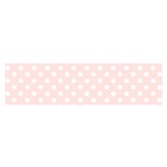 Polka Dots - White on Misty Rose Pink Satin Scarf (Oblong)