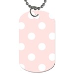 Polka Dots - White on Misty Rose Pink Dog Tag (Two Sides)