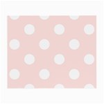 Polka Dots - White on Misty Rose Pink Small Glasses Cloth (2 Sides)