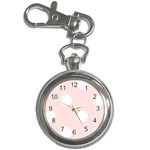 Polka Dots - White on Misty Rose Pink Key Chain Watch