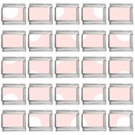 Polka Dots - White on Misty Rose Pink 9mm Italian Charm (25 pack)