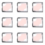 Polka Dots - White on Misty Rose Pink Mega Link Italian Charm (9 pack)