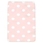 Polka Dots - White on Misty Rose Pink Removable Flap Cover (S)
