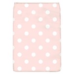Polka Dots - White on Misty Rose Pink Removable Flap Cover (L)