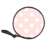 Polka Dots - White on Misty Rose Pink Classic 20-CD Wallet