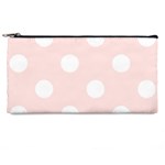 Polka Dots - White on Misty Rose Pink Pencil Case