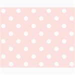 Polka Dots - White on Misty Rose Pink Collage 8  x 10 