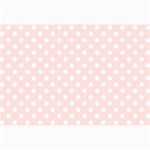 Polka Dots - White on Misty Rose Pink Collage 12  x 18 